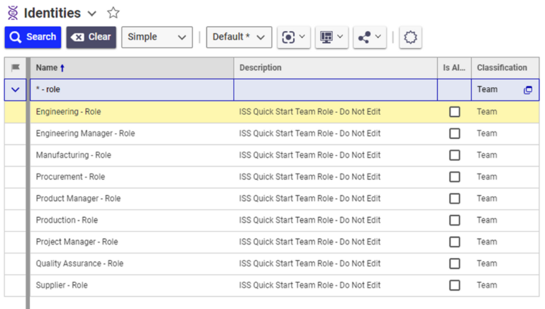 ISS Quick Start Identities